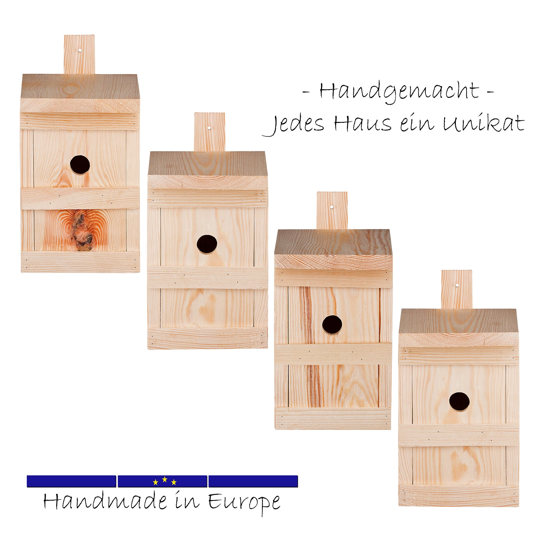BigDean Garten & Außenbereich Nistkasten Massivholz 28mm 27x17x17cm