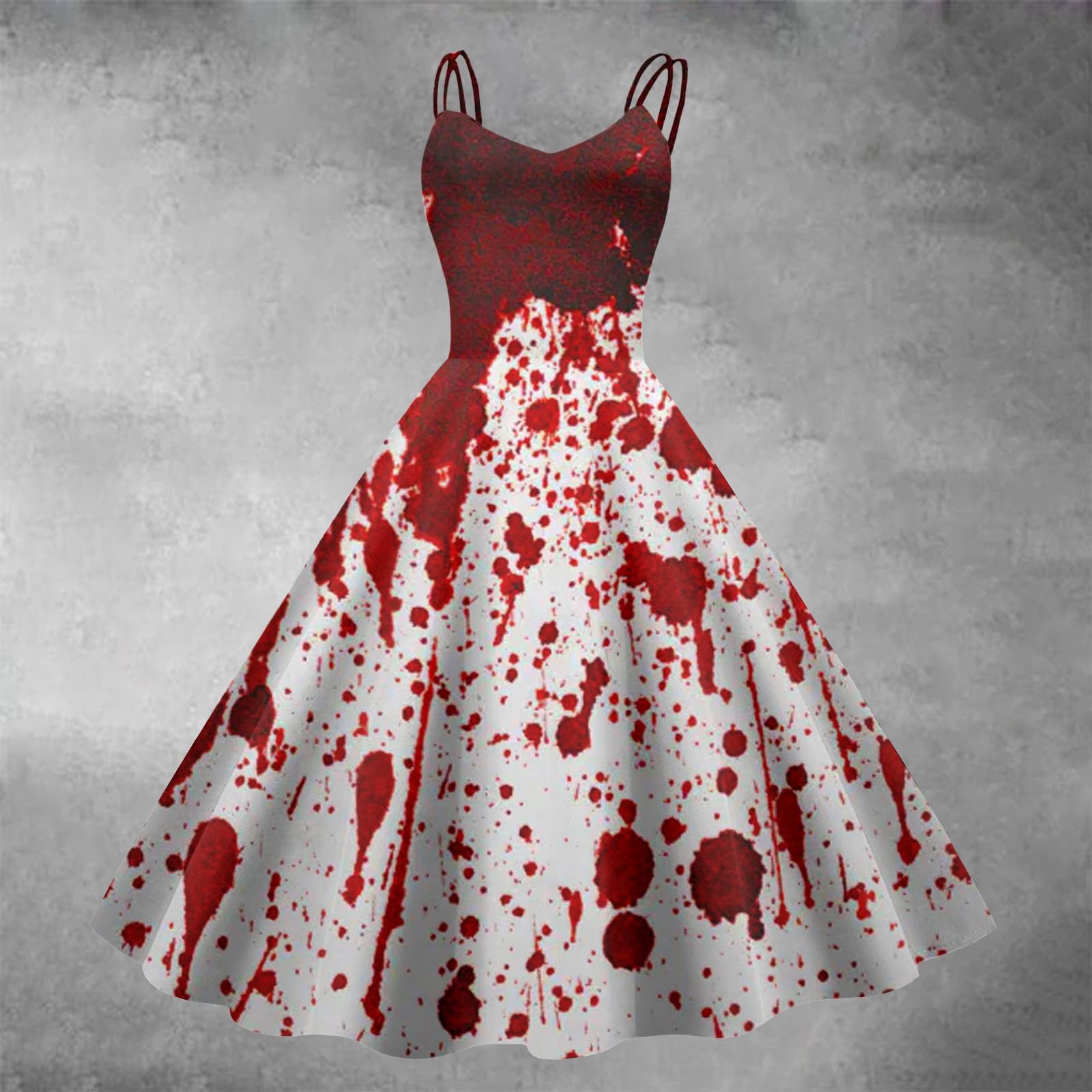 Luadnysin Halloween Kostüm Kleid A015 Black blutig