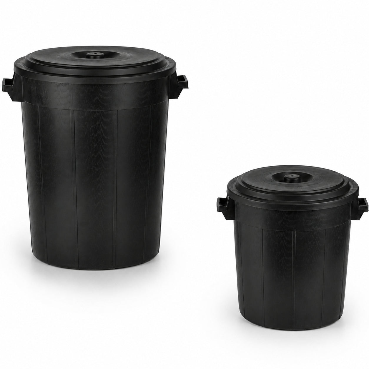 BigDean Universaltonne 100 Liter Tonne mit Deckel schwarz