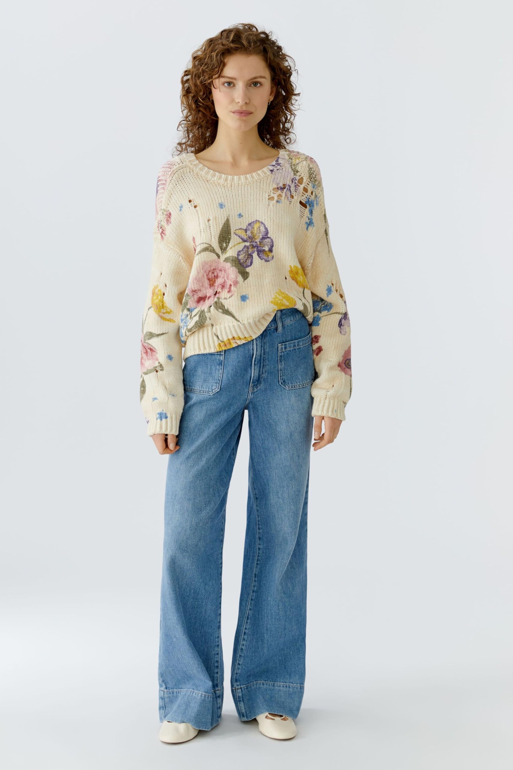 OUI Pullover Floral lässig Vintage für Damen