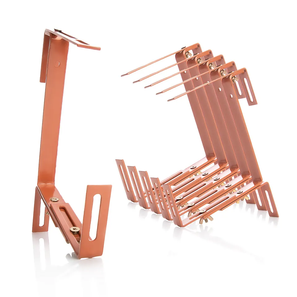 BigDean Blumenkastenhalterung Terracotta 6 Stück Halter