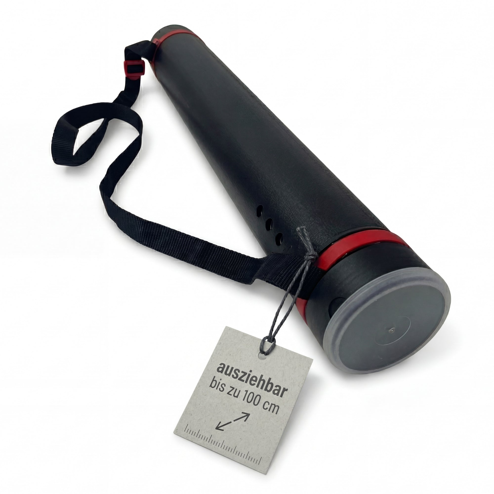 BigDean Posterrolle A0 Schwarz verstellbar Köcher 62-100 cm