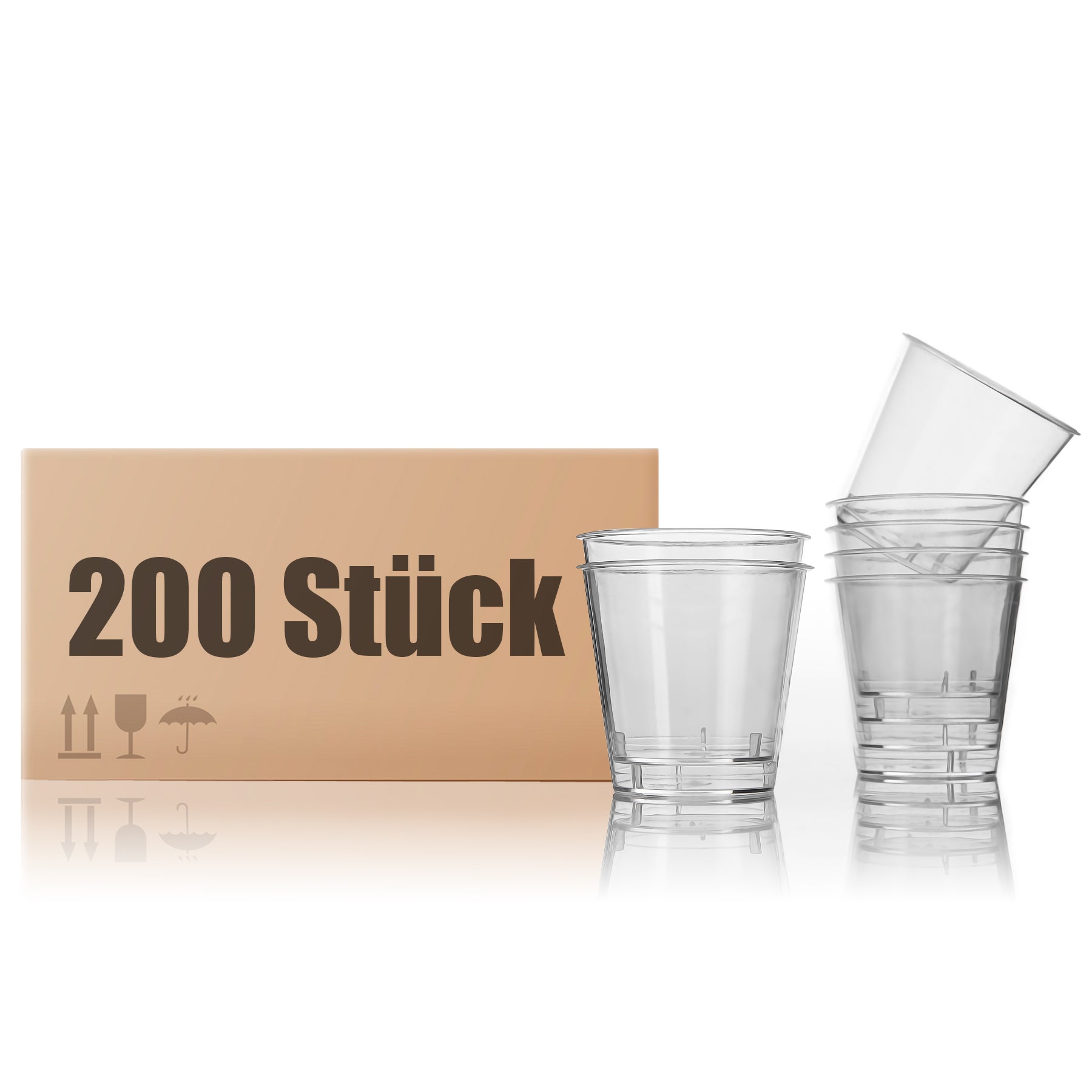 BigDean Küche Schnapsgläser Plastik 3cl Transparent 200 Stück