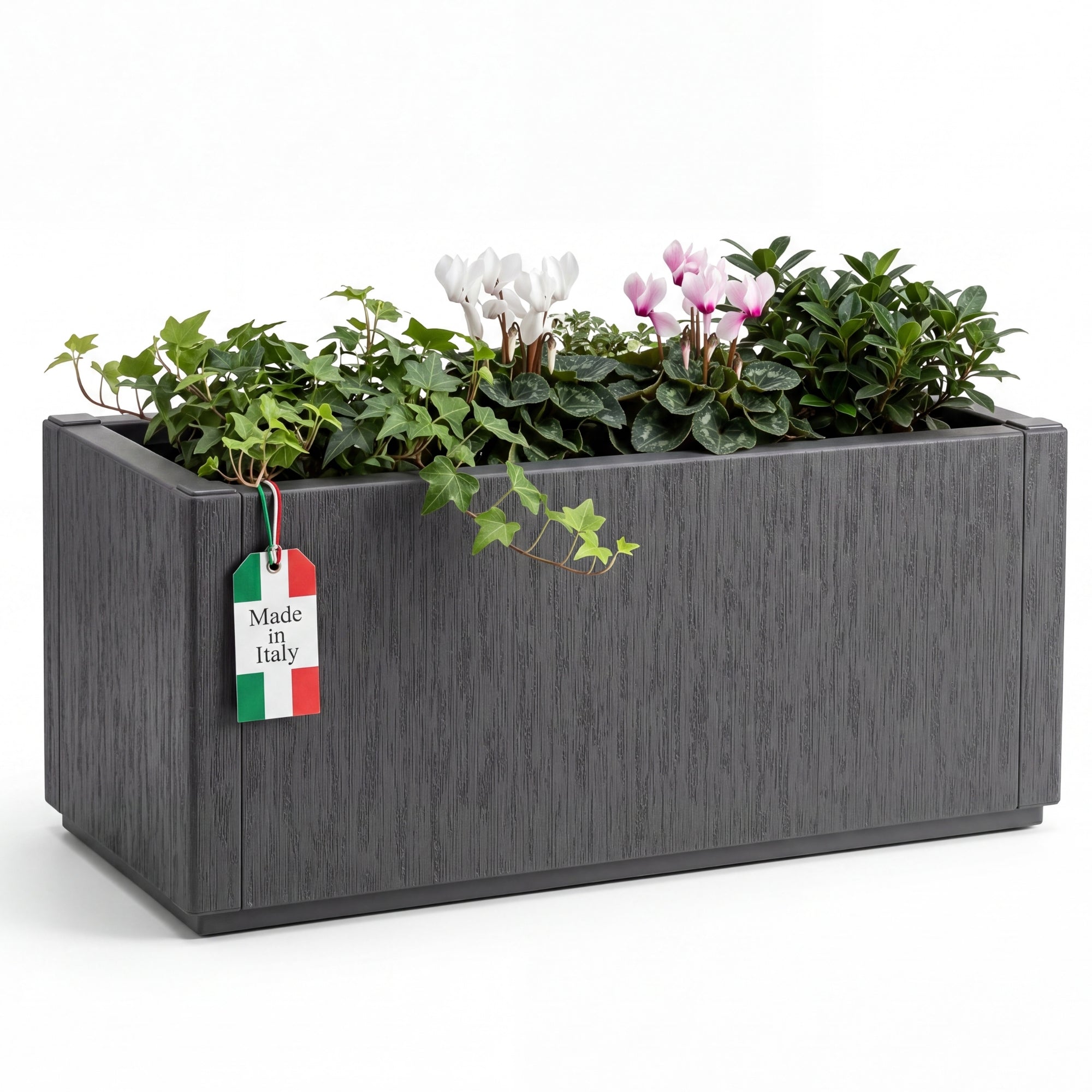 BigDean Blumenkasten 80 L Pflanzkübel 80x36x35 anthrazit