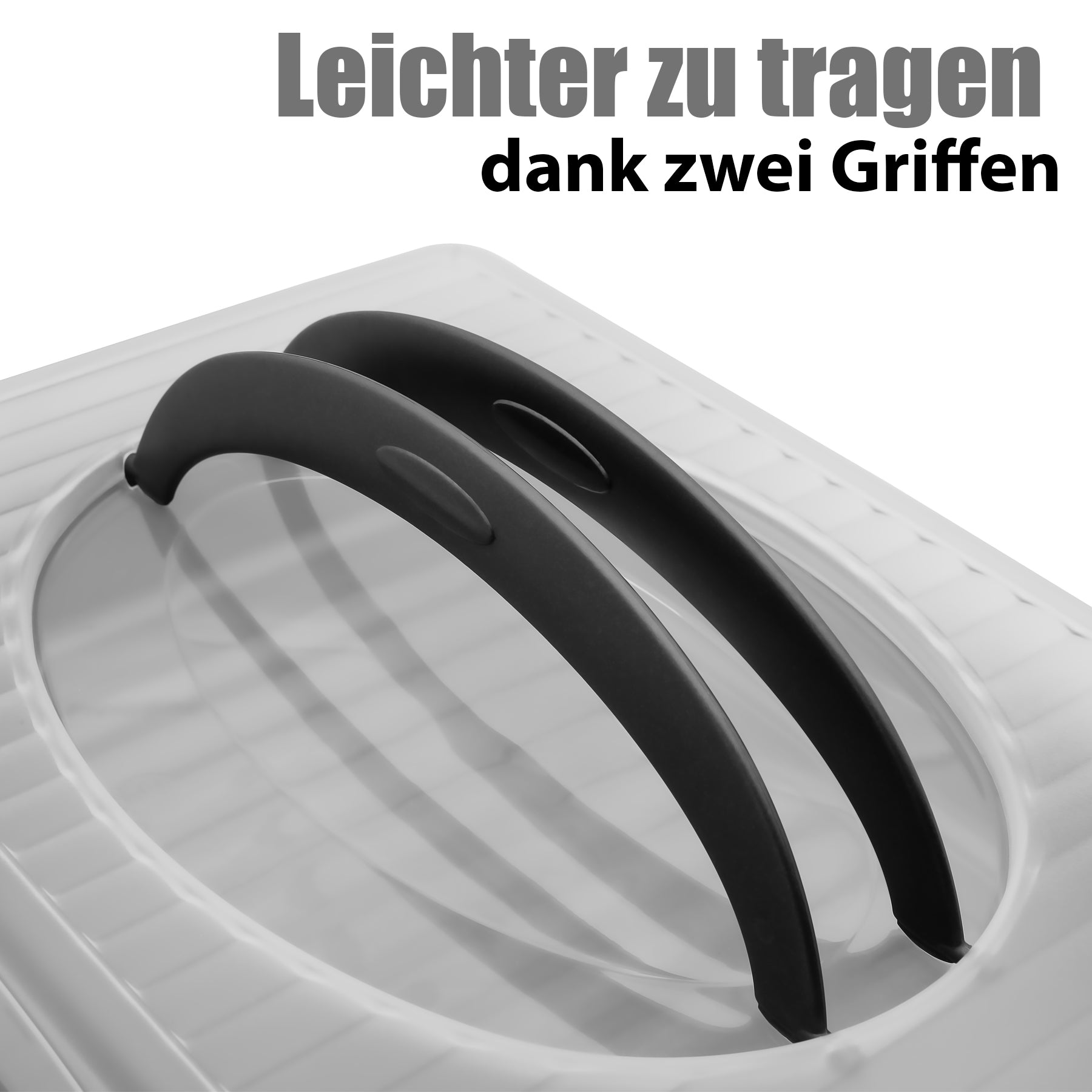 BigDean Küche & Vorrat Kuchenbox rechteckig anthrazit für Blechkuchen