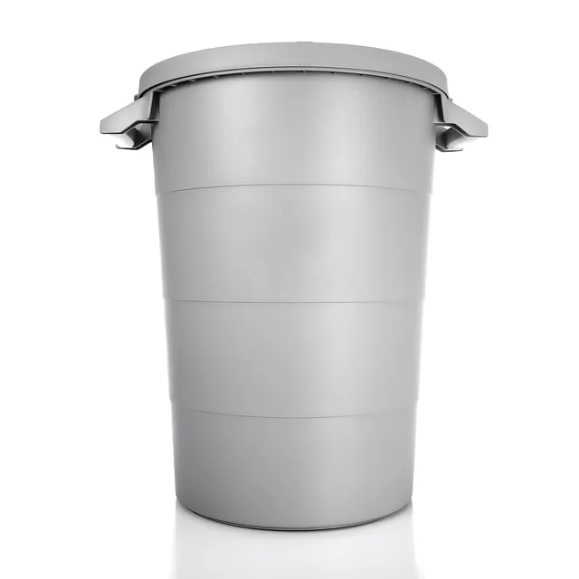 BigDean Universaltonne 80 Liter Grau Mülleimer mit Deckel