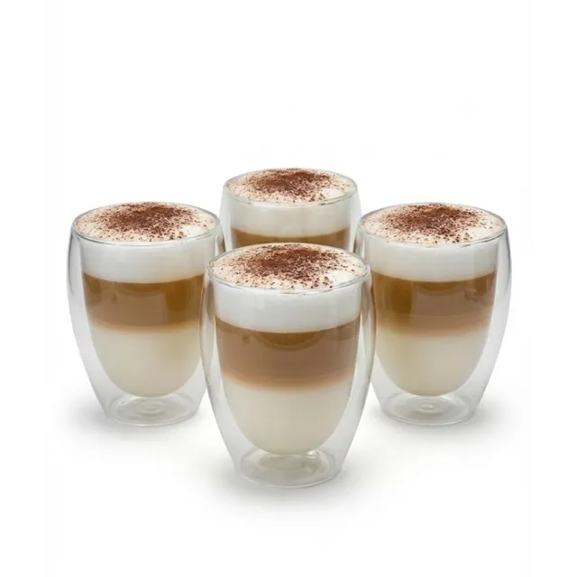 BigDean Latte Macchiato Gläser 300ml doppelwandig 4er Set
