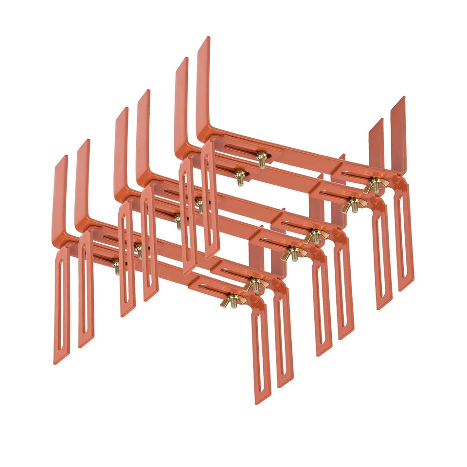 BigDean Garten Blumenkastenhalter H-Form 6x Terrakotta
