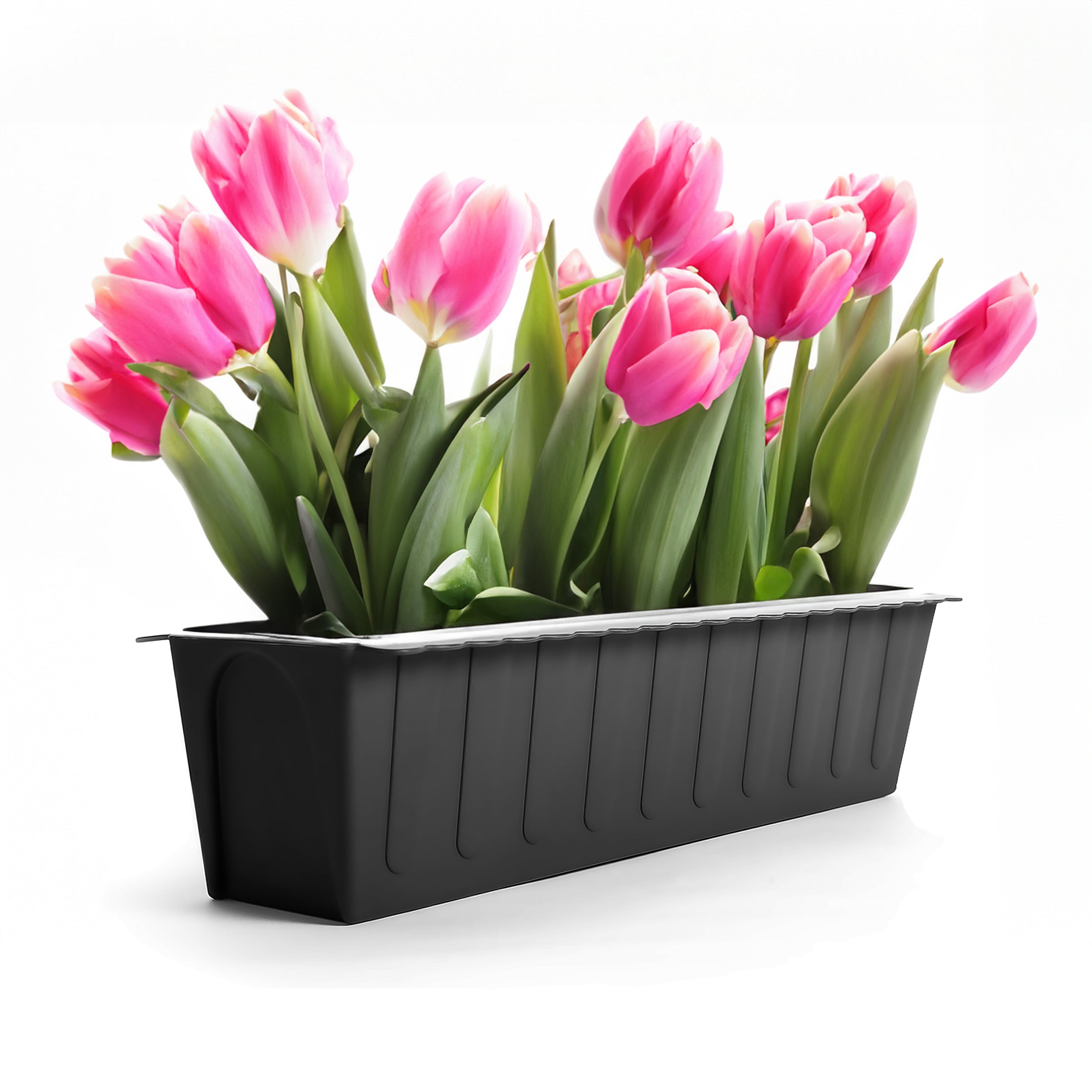 BigDean Paletten Blumenkasten Einsatz Anthrazit 10 Stück